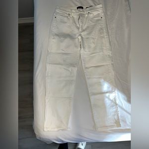 Banana republic white mid-rise straight leg jeans